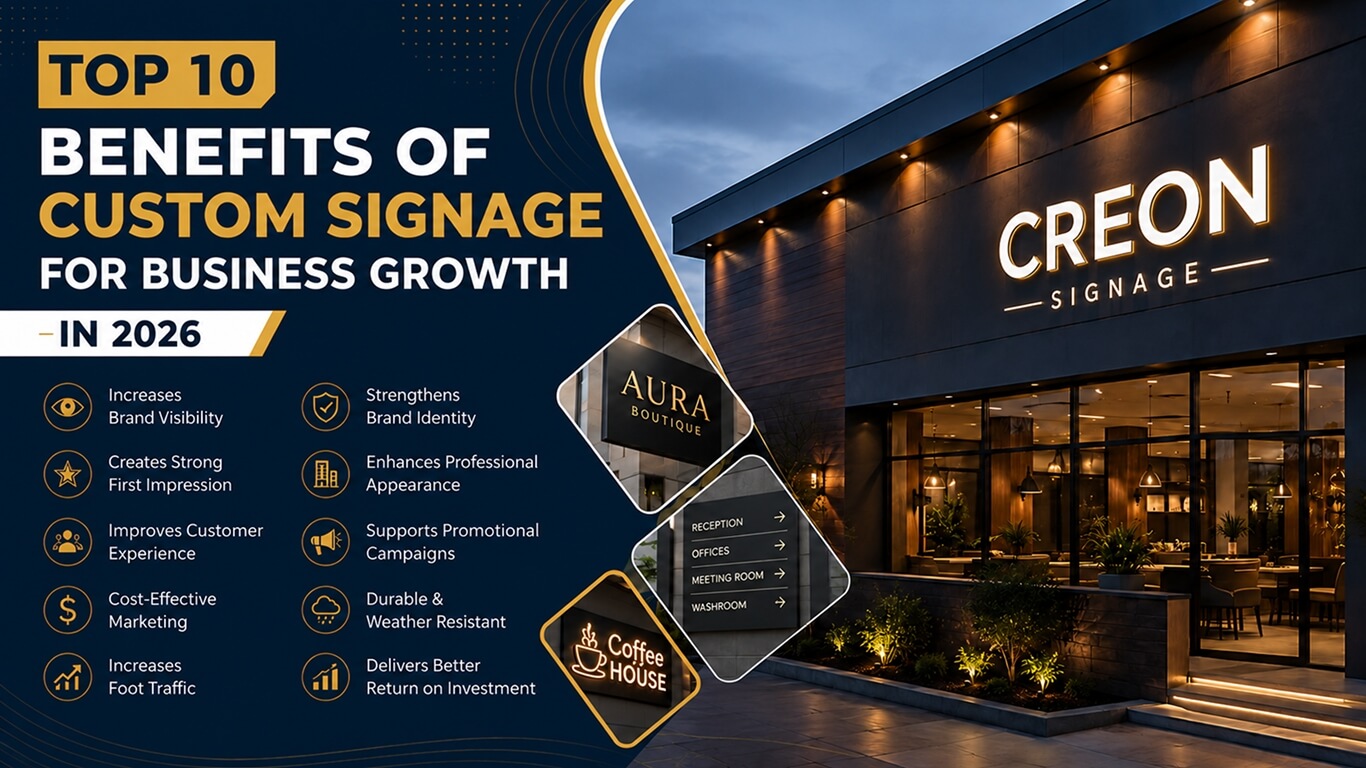 Top 10 Benefits of Custom Signage for Business Growth in 2026